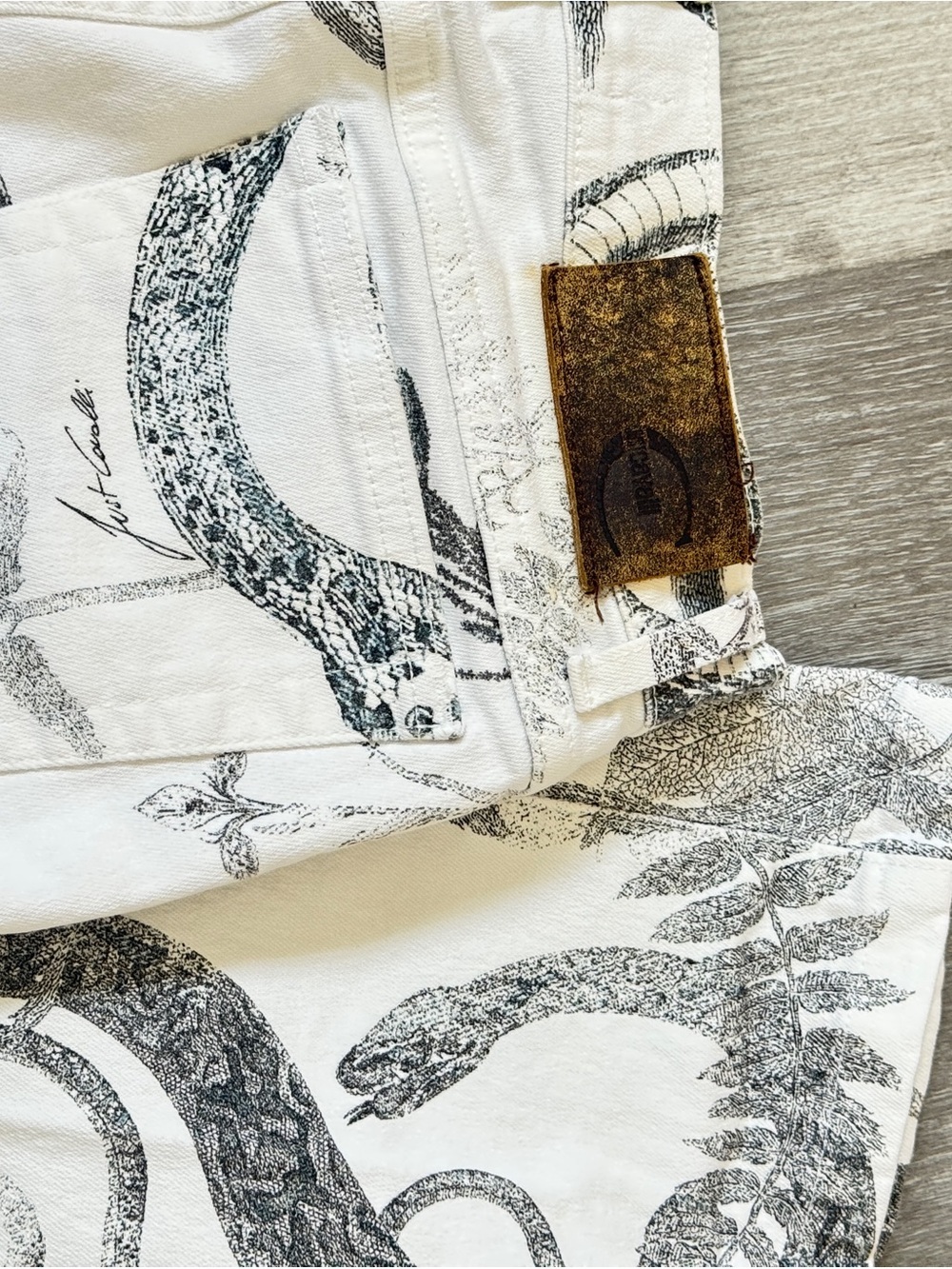 Roberto Cavalli vintage snake print jeans - Picture 3 of 8